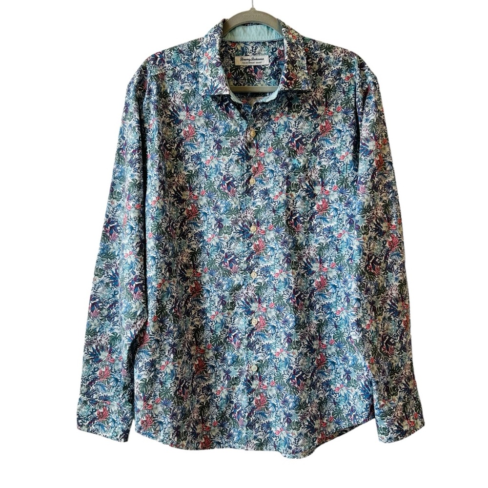 Tommy Bahama Men’s New Port Coast Button Down Shirt Size Large Cotton